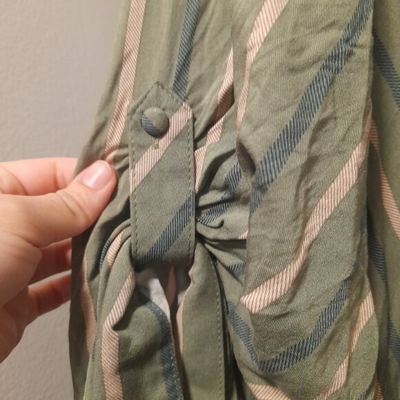 *BOGO FREE* Torrid Women's Size 4 | Green Mini Challis High-Low Shirt Dress - Picture 11 of 14